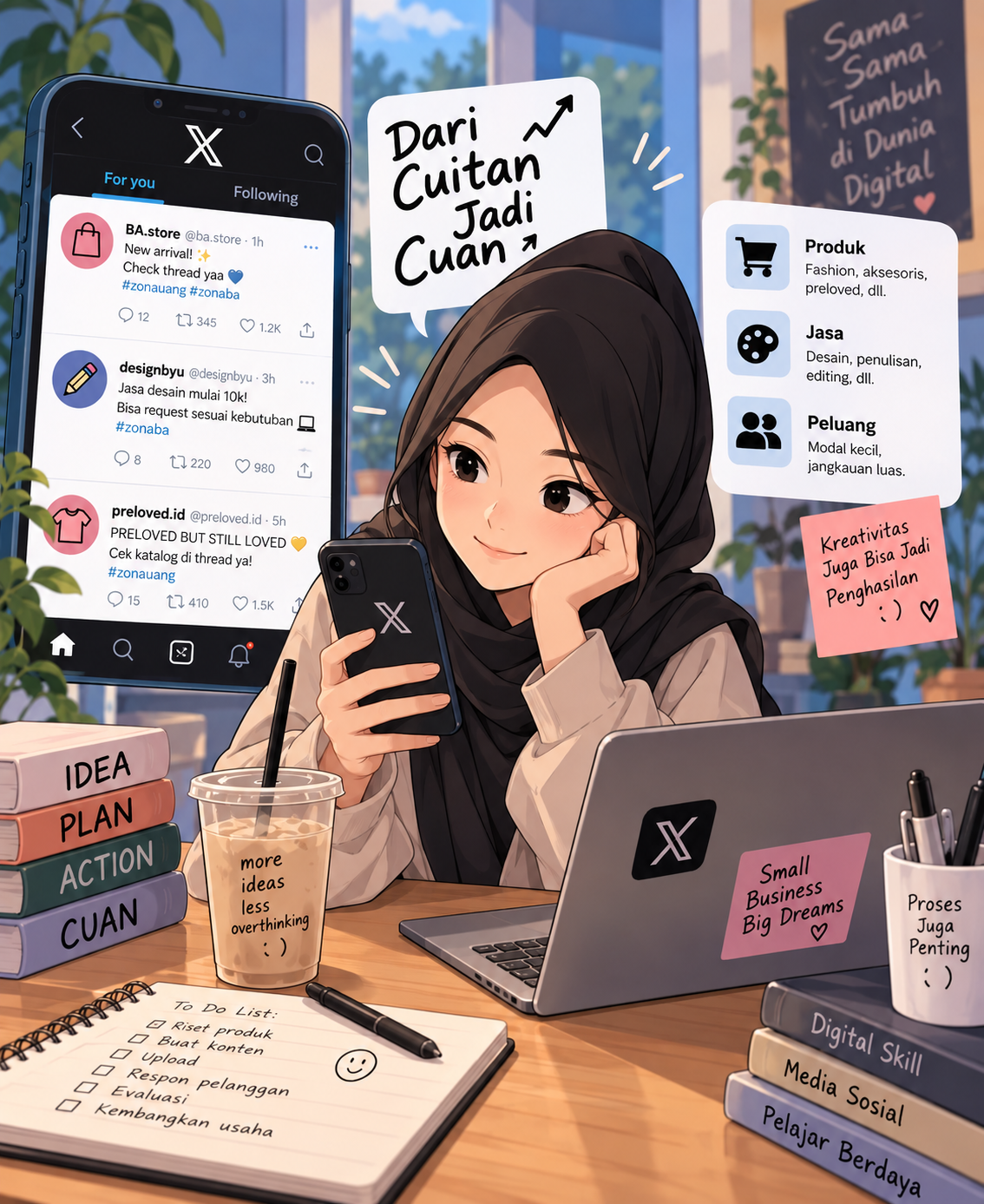 Business Account di X, Dari Cuitan Jadi Cuan