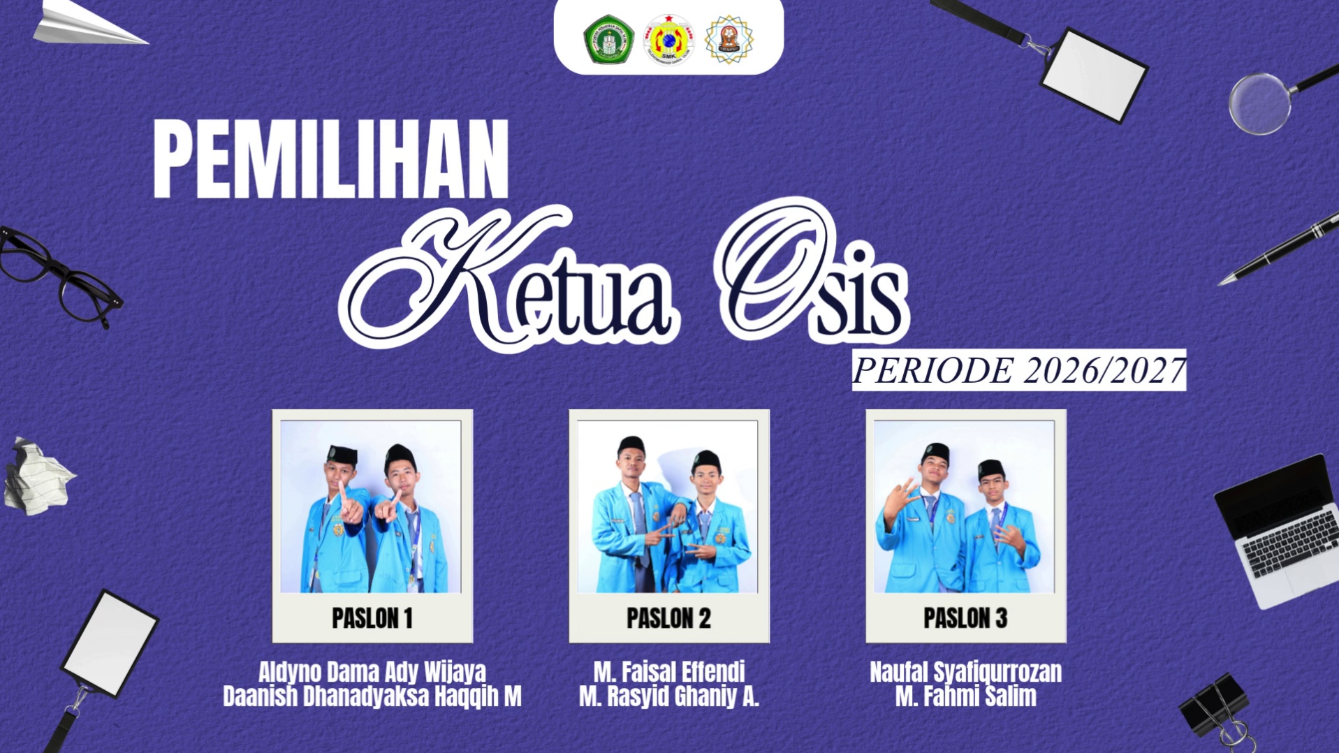 Faisal–Rasyid Siap Pimpin OSIS Periode 2026/2027